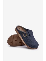 Pánské Pantofle S Přezkou Pantofle Tmavě Modré model 21677464 - Inblu