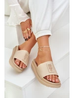 Klapki Damskie Big Star LL274A210 Beżowe