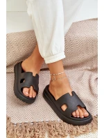 Piankowe Klapki Z Wycięciami Czarne Neladith Piankowe Klapki Z Wycięciami Czarne Neladith