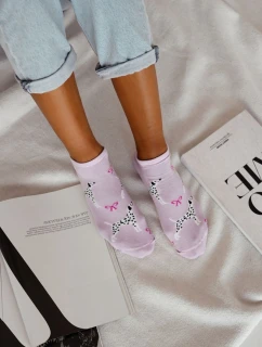 Skarpetki Stopki Damskie Dalmatyńczyk Fioletowe