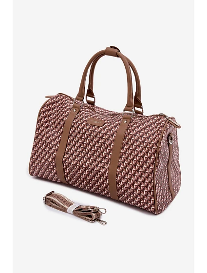Vzorovaná Dámská Cestovní Taška Hnědá model 22111582 - Flora&Co Vzorovaná Dámská Cestovní Taška Hnědá model 22111582 - Flora&Co