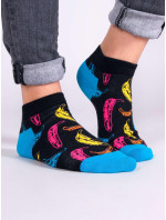 Yoclub Členkové vtipné bavlnené ponožky Vzory Farby SKS-0086U-A900 Čierna