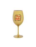 MOJE LÁSKA - zlatá sklenice na víno 350 ml