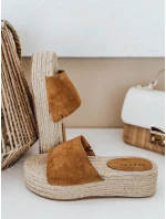 Dámske žabky SUMMERRY camel FashionStreet ZY0986