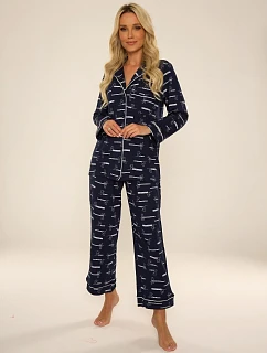 Dámské pyžamo 718 model 18926891 dł/r S2XL - De Lafense
