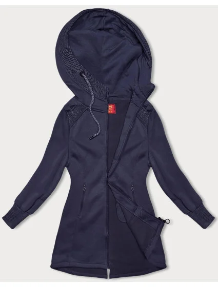 Fialová dlhá dámska mikina (AMG-321A)