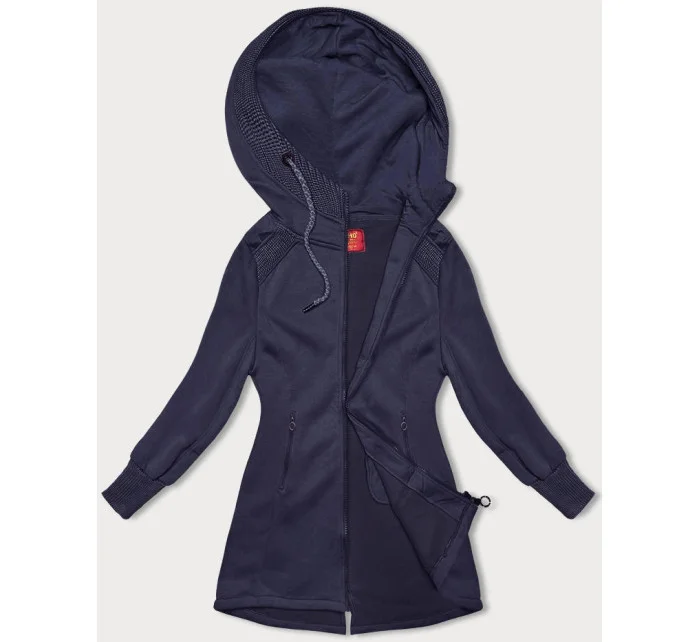 Fialová dlhá dámska mikina (AMG-321A)