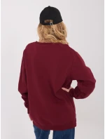 Bluza BL bordowy model 21801809 - FPrice Bluza BL bordowy model 21801809 - FPrice