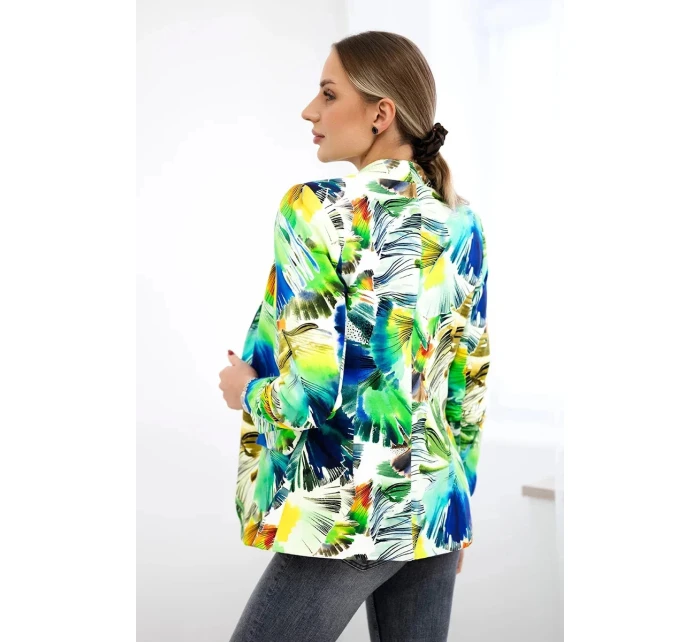 Bavlněné sako s potiskem zelené model 21241201 - Kesi