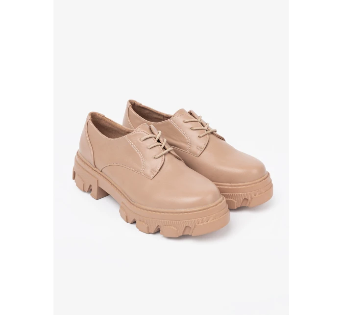 Pohodlné dámske hnedé topánky na platforme Pohodlné dámske hnedé topánky na platforme