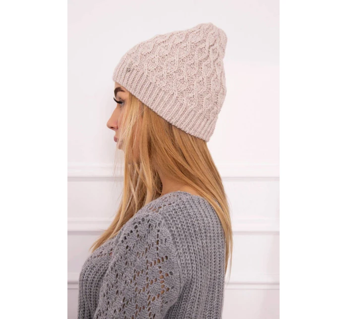 Fleecová čepice Roma model 22103995 light beige - K-Fashion