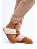 Dámské Pantofle s Kožešinou Camel model 21563577 - Boto