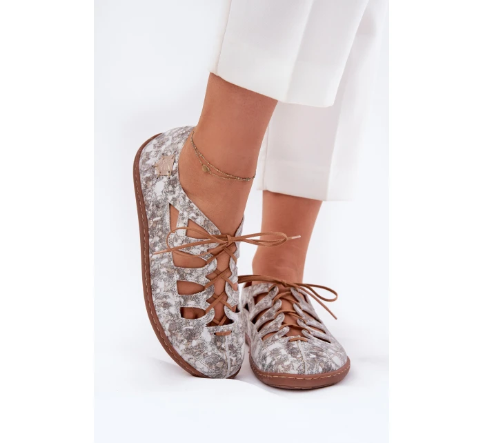 Kožené Baletky S  Zlaté model 21692609 - Maciejka