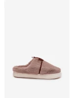 Kožešinové pantofle s mašlí khaki model 21772510 - Boto Kožešinové pantofle s mašlí khaki model 21772510 - Boto