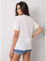 Biele bavlnené tričko s potlačou