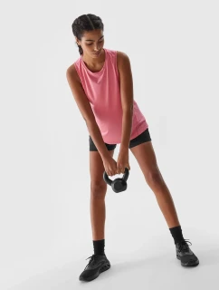 Dámsky recyklovaný športový top 4F - koralový