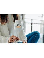 HODY, HODY, GOODBYE - biely nerozbitný pohár na víno 470 ml
