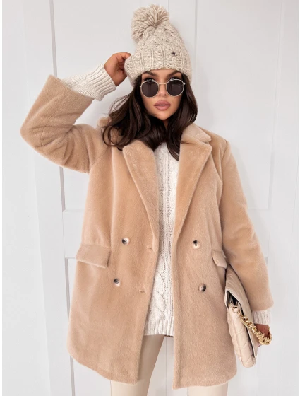 Dámský kabát light beige Dstreet model 21971201 - FashionStreet