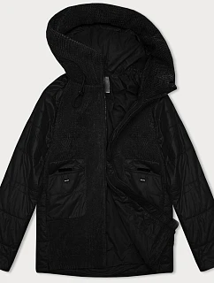 Dámska kombinovaná bunda Vaston Black (F-23301#)