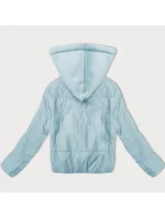 Svetlomodrá dámska krátka mikina s kapucňou J Style (16M9236-240)