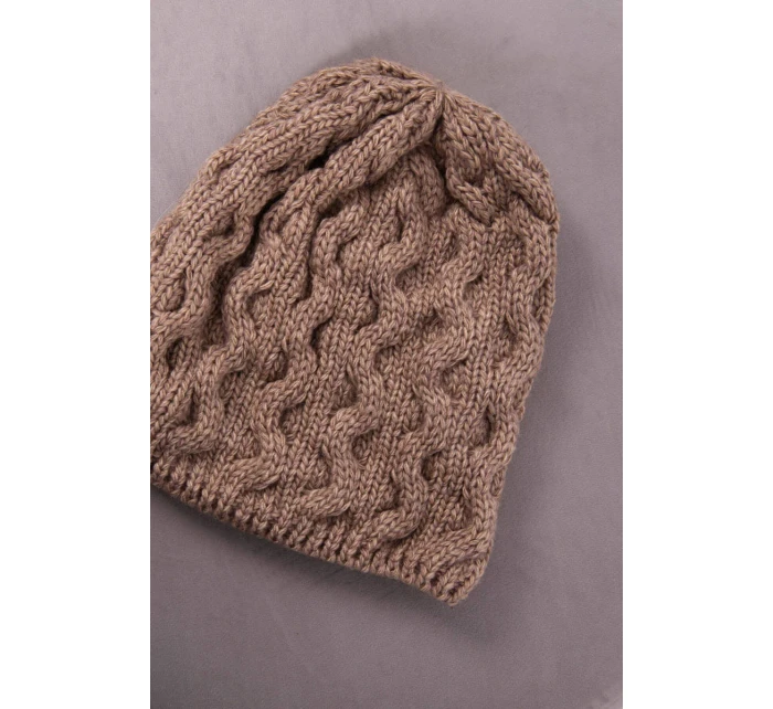 Fleecová čiapka Teresa K285 tmavo béžová