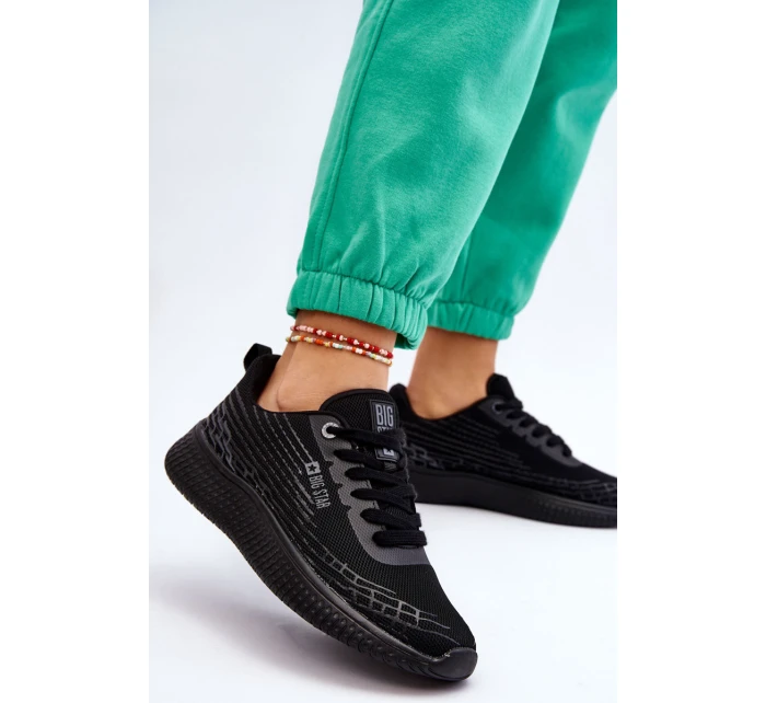 Damskie Siateczkowe Buty Sportowe Memory Foam System Big Star LL274662 Czarne Damskie Siateczkowe Buty Sportowe Memory Foam System Big Star LL274662 Czarne