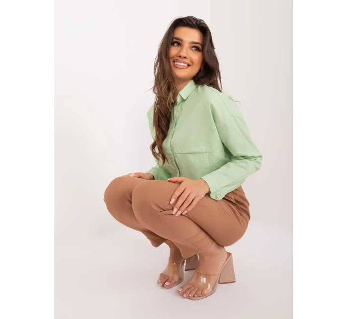 Košeľa BP KS 1019.73 pistácií