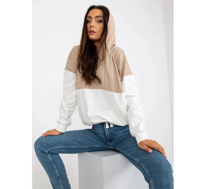 Mikina RV BL 8171.30 béžová a biela