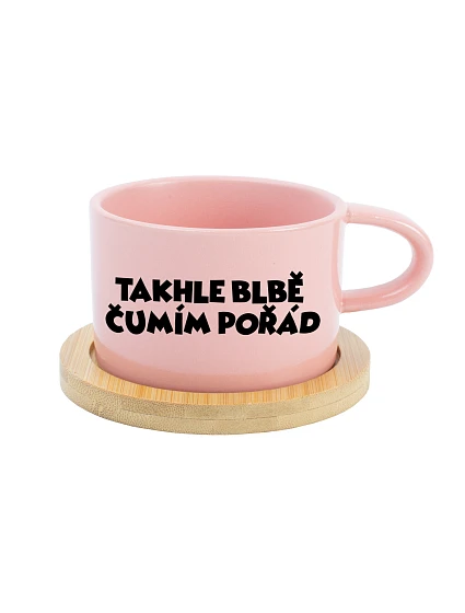 I'M LOOKING SO BAD TODAY - ružový pohár na makrónky 200 ml