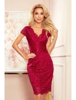 Dámske šaty 383-2 Bordeaux - Numoco