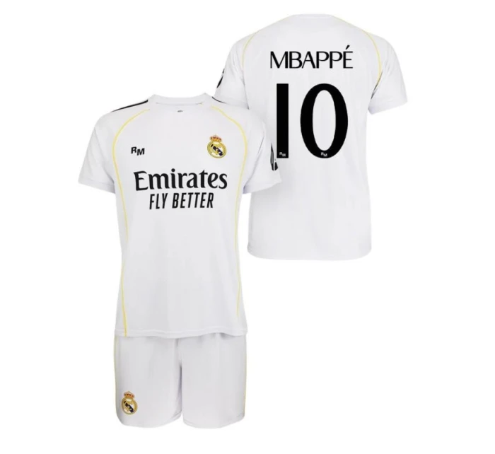 Real Madrid dres šortky sada junior Mbappe box RM25B1 Real Madrid dres šortky sada junior Mbappe box RM25B1