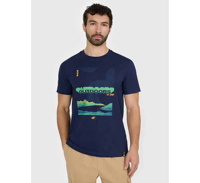 Pánske tričko s potlačou 4F 4FRAW25TTSHM3378-31S pánske