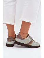 Zamszowe Niskie Sneakersy Damskie Big Star SS274678 HI-POLY SYSTEM Miętowe