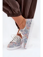 polobotky z přírodního semiše stříbrné model 22101181 - EVENTO