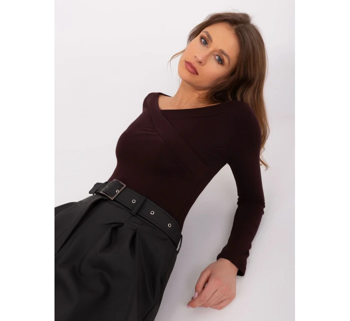 Blúzka EM BZ 785.32P tmavohnedá