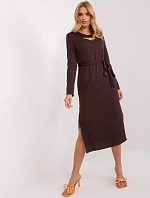 LK SK 509447 šaty.75P tmavo hnedá