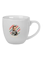 Personalizovaný keramický hrnček s objemom 400 ml s výrezom pre fotografiu na podklade