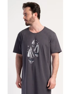 Pánska nočná košeľa s krátkym rukávom Jachting