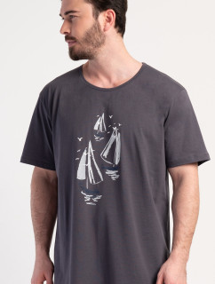 Pánská noční košile s krátkým rukávem Jachting