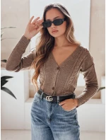 dámský svetr čokoládová Dstreet model 21967036 - FashionStreet