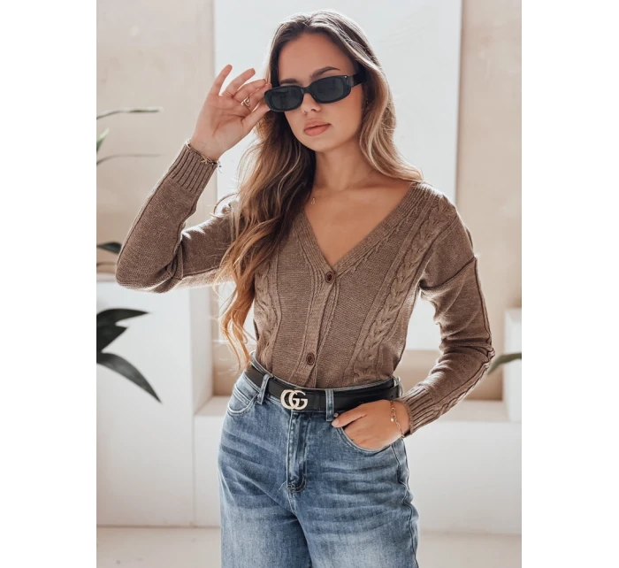 dámský svetr čokoládová Dstreet model 21967036 - FashionStreet