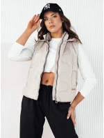 Dámska prešívaná vesta TREOS svetlo šedá FashionStreet TY4217
