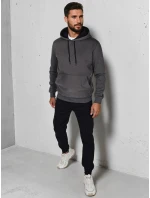 Pánská základní mikina s kapucí v grafitové barvě Dstreet model 21985876 - FashionStreet