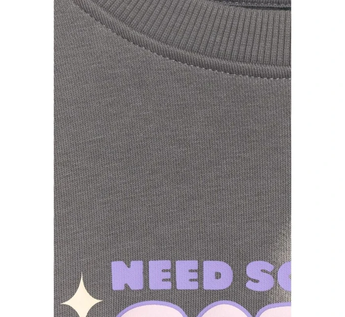 Dívčí mikina oversize bez kapuce model 21907206 - 4F