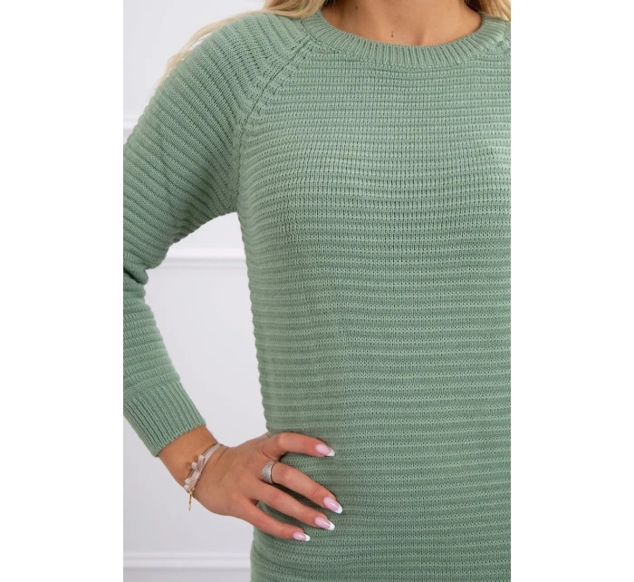 Svetr Šaty pruhované tmavě mátové