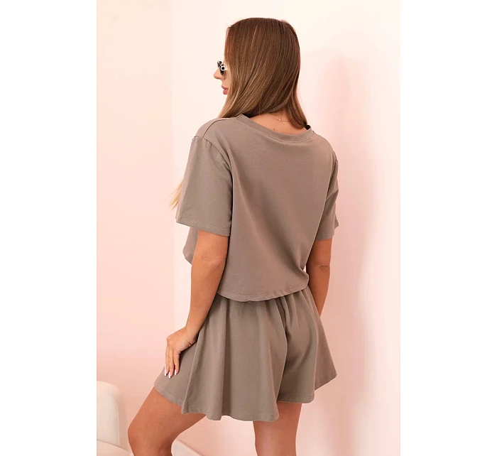 Dámska bavlnená súprava so širokými šortkami fango Dámska bavlnená súprava so širokými šortkami fango