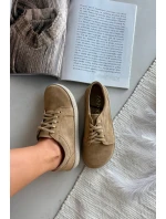 Trampki Typu Barefoot Z Naturalnego Zamszu Zazoo 314 Beżowe