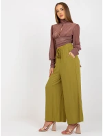 Spodnie model 21156160 oliwkowy - FPrice Spodnie model 21156160 oliwkowy - FPrice