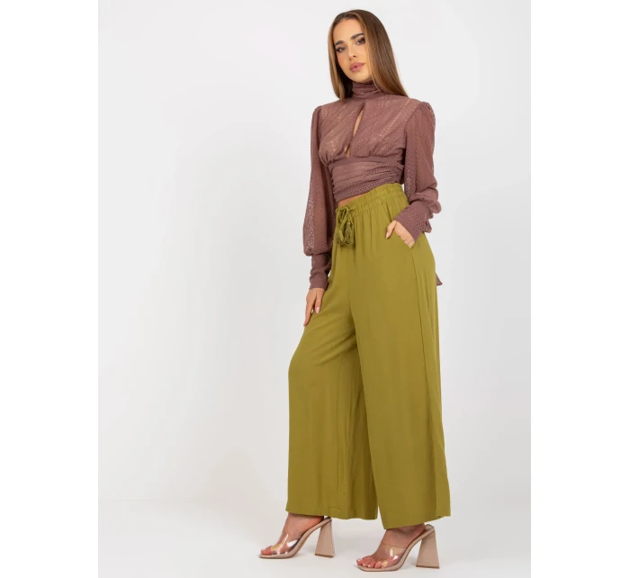 Spodnie model 21156160 oliwkowy - FPrice Spodnie model 21156160 oliwkowy - FPrice