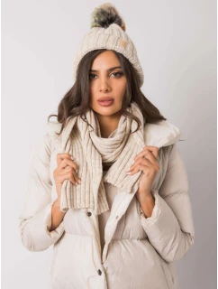 Set čepice a šály JK KMPL 7 model 15897687 béžová - FPrice